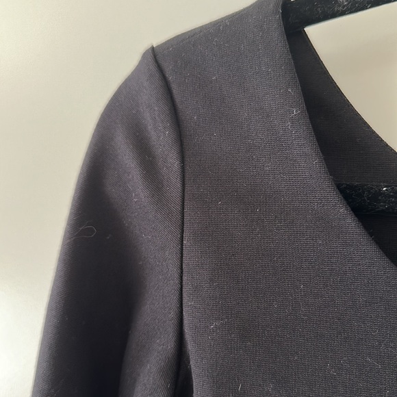 Amanda Uprichard Ponte Crop Top in Black - Picture 3 of 4